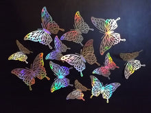 Load image into Gallery viewer, 12x Holographic Filigree Butterfly Wall Decals