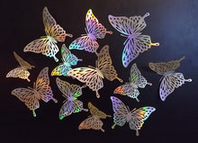 Load image into Gallery viewer, 12x Holographic Filigree Butterfly Wall Decals