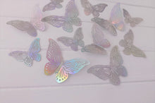 Load image into Gallery viewer, 12x Holographic Filigree Butterfly Wall Decals