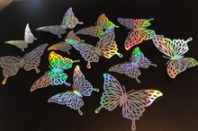 Load image into Gallery viewer, 12x Holographic Filigree Butterfly Wall Decals