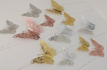 Load image into Gallery viewer, Mix Pack 12x Hollow Metallic Effect 3D Butterfly Wall Decals