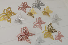 Load image into Gallery viewer, 12x Mixed Pack Hollow Metallic Effect 3D Butterfly Wall Decals