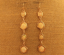 Load image into Gallery viewer, Gold Tone Long Sparkly Drop Earrings (4x colour options)