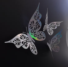 Load image into Gallery viewer, 12x Holographic Floral Filigree Butterfly Wall Decals