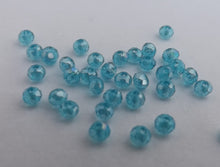 Load image into Gallery viewer, 40pcs 3x2mm Mid Blue AB Lustre Glass Rondelle Beads