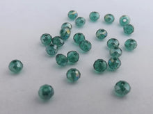Load image into Gallery viewer, 40pcs 3x2mm Teal AB Lustre Glass Rondelle Beads