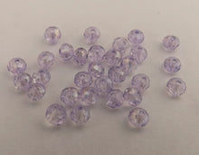 Load image into Gallery viewer, 40pcs 4mm Light Purple AB Lustre Crystal Cut Glass Rondelle Beads