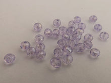 Load image into Gallery viewer, 40pcs 4mm Light Purple AB Lustre Crystal Cut Glass Rondelle Beads