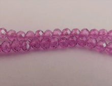 Load image into Gallery viewer, 1 Strand 4mm Light Purple AB Lustre Crystal Cut Glass Rondelle Beads
