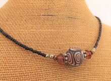 Load image into Gallery viewer, Black & Brown Kathryn Design Handmade bead necklace