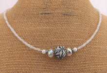 Load image into Gallery viewer, Black & Clear Kathryn Design Handmade bead necklace