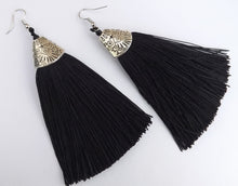 Load image into Gallery viewer, Large Tassel Earrings (multiple colour options)