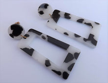 Load image into Gallery viewer, Acrylic Rectangle Drop Earrings (multiple colour options)