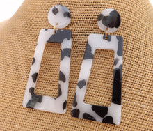 Load image into Gallery viewer, Acrylic Rectangle Drop Earrings (multiple colour options)