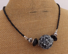 Load image into Gallery viewer, Black & White Chunky Kathryn Design Single Feature Bead Necklace