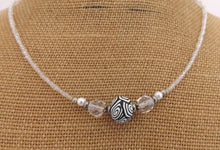 Load image into Gallery viewer, Black & White Koru Kathryn Design Handmade bead necklace