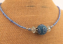 Load image into Gallery viewer, Blue Mix Kathryn Design Handmade bead necklace