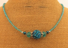 Load image into Gallery viewer, Blue Mix Kathryn Design Handmade bead necklace