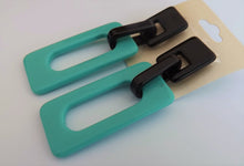 Load image into Gallery viewer, Acrylic Rectangle Large Chunky Drop Earrings (multiple colour options)
