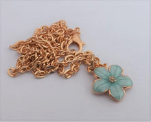 Load image into Gallery viewer, Small Flower Pendant Necklace (purple or blue)
