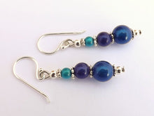 Load image into Gallery viewer, Blue Magic Bead Earrings
