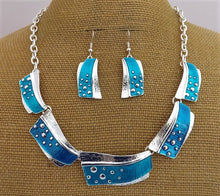 Load image into Gallery viewer, Collar Necklace & Earrings Set (5x colour options)