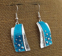 Load image into Gallery viewer, Silver Tone Drop Earrings (4x colour options)