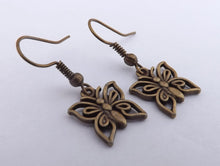 Load image into Gallery viewer, Butterfly Earrings (Bronze, Copper or Silver)