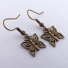 Load image into Gallery viewer, Butterfly Earrings (Bronze, Copper or Silver)