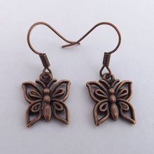 Load image into Gallery viewer, Butterfly Earrings (Bronze, Copper or Silver)