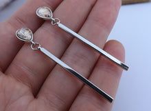Load image into Gallery viewer, Faceted Long Drop Earrings (multiple colour options)