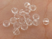 Load image into Gallery viewer, 40pcs Clear 4mm Crystal Cut Glass Rondelle Beads - c1