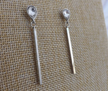 Load image into Gallery viewer, Faceted Long Drop Earrings (multiple colour options)