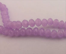 Load image into Gallery viewer, 1 Strand 4mm Colder Milky Light Purple Crystal Cut Glass Rondelle Beads