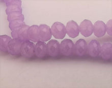 Load image into Gallery viewer, 1 Strand 4mm Colder Milky Light Purple Crystal Cut Glass Rondelle Beads