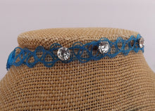 Load image into Gallery viewer, Tattoo Choker Necklace with Silver Diamantes (multiple colour options)