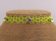 Load image into Gallery viewer, Tattoo Choker Necklace with Silver Diamantes (multiple colour options)