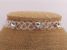Load image into Gallery viewer, Tattoo Choker Necklace with Silver Diamantes (multiple colour options)