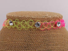 Load image into Gallery viewer, Tattoo Choker Necklace with Silver Diamantes (multiple colour options)
