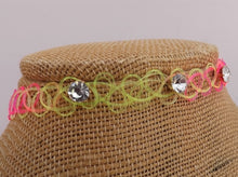 Load image into Gallery viewer, Tattoo Choker Necklace with Silver Diamantes (multiple colour options)