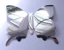 Load image into Gallery viewer, 12x Reflective Metallic Mirror Effect Silver 3D Butterfly Wall Decals