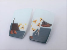 Load image into Gallery viewer, Dachshund Dog in Hoodie Acrylic Stud Earrings