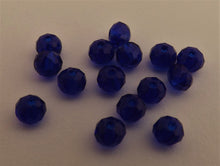 Load image into Gallery viewer, Strand 4mm Dark Blue Crystal Cut Glass Rondelle Beads