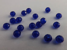 Load image into Gallery viewer, Strand 4mm Dark Blue Crystal Cut Glass Rondelle Beads