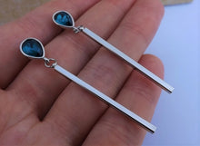 Load image into Gallery viewer, Faceted Long Drop Earrings (multiple colour options)
