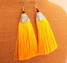 Load image into Gallery viewer, Large Tassel Earrings (multiple colour options)