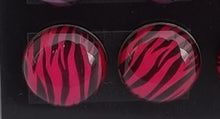 Load image into Gallery viewer, Zebra Print Dome Stud Earrings
