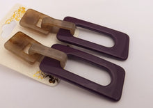 Load image into Gallery viewer, Acrylic Rectangle Large Chunky Drop Earrings (multiple colour options)