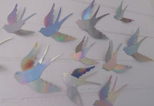 Load image into Gallery viewer, Dove/Swallow Bird 3D Holographic Metallic Effect Wall Decals