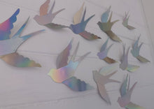 Load image into Gallery viewer, Dove/Swallow Bird 3D Holographic Metallic Effect Wall Decals